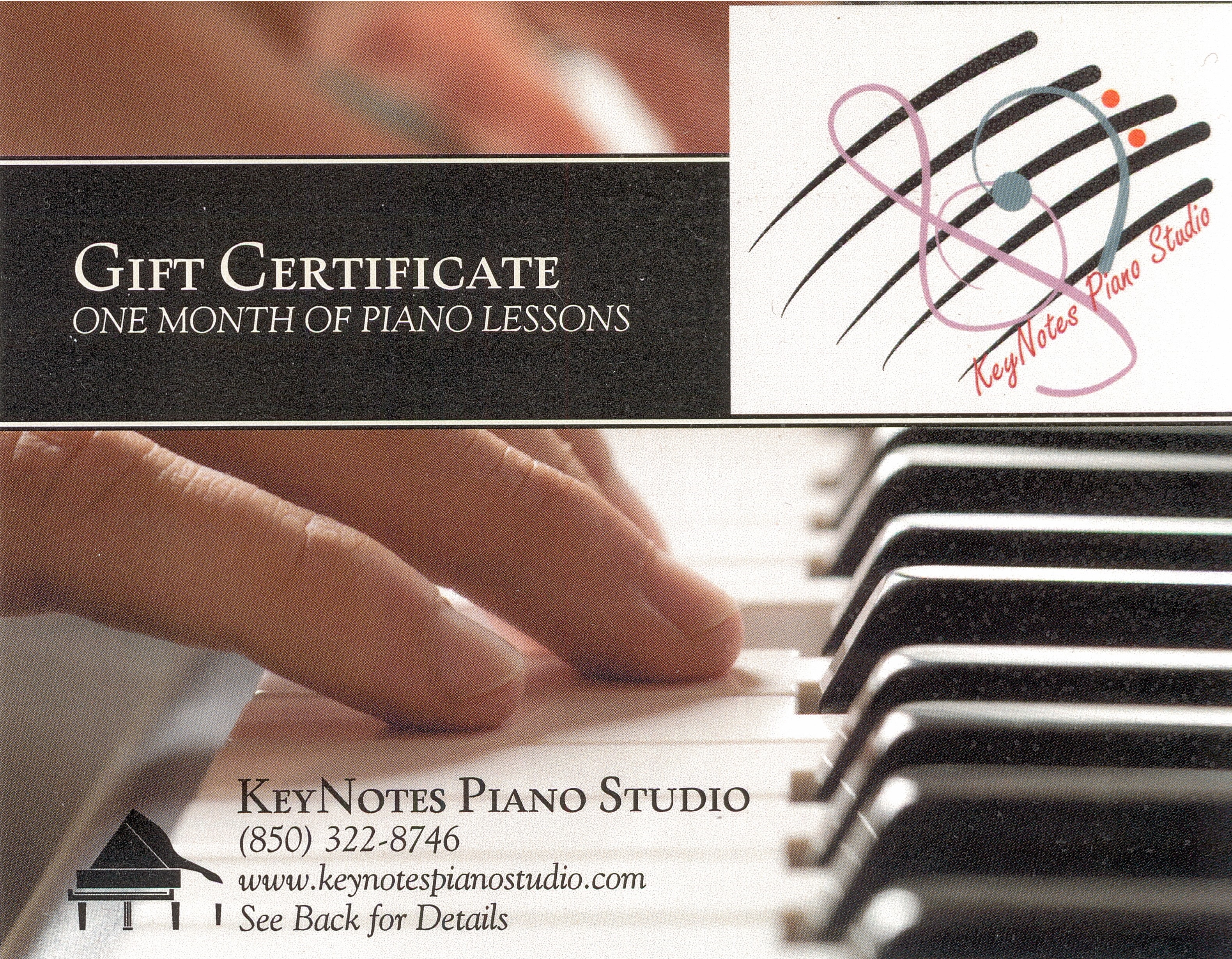 Specials And Gift Certificates KeyNotes Piano Studio